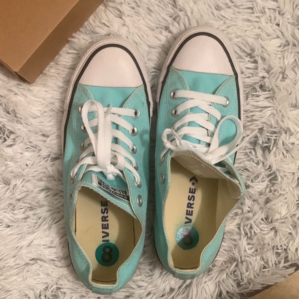 Aqua blue Converse